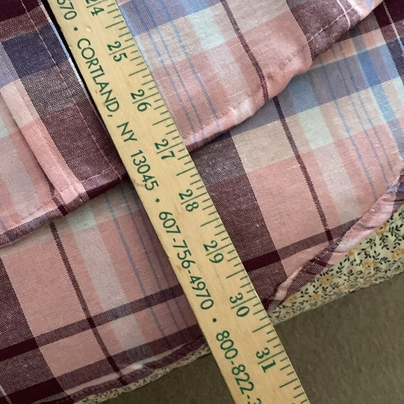 Stillwater Supply Co women’s large short sleeve cotton plaid shirt casual cool - Picture 5 of 7